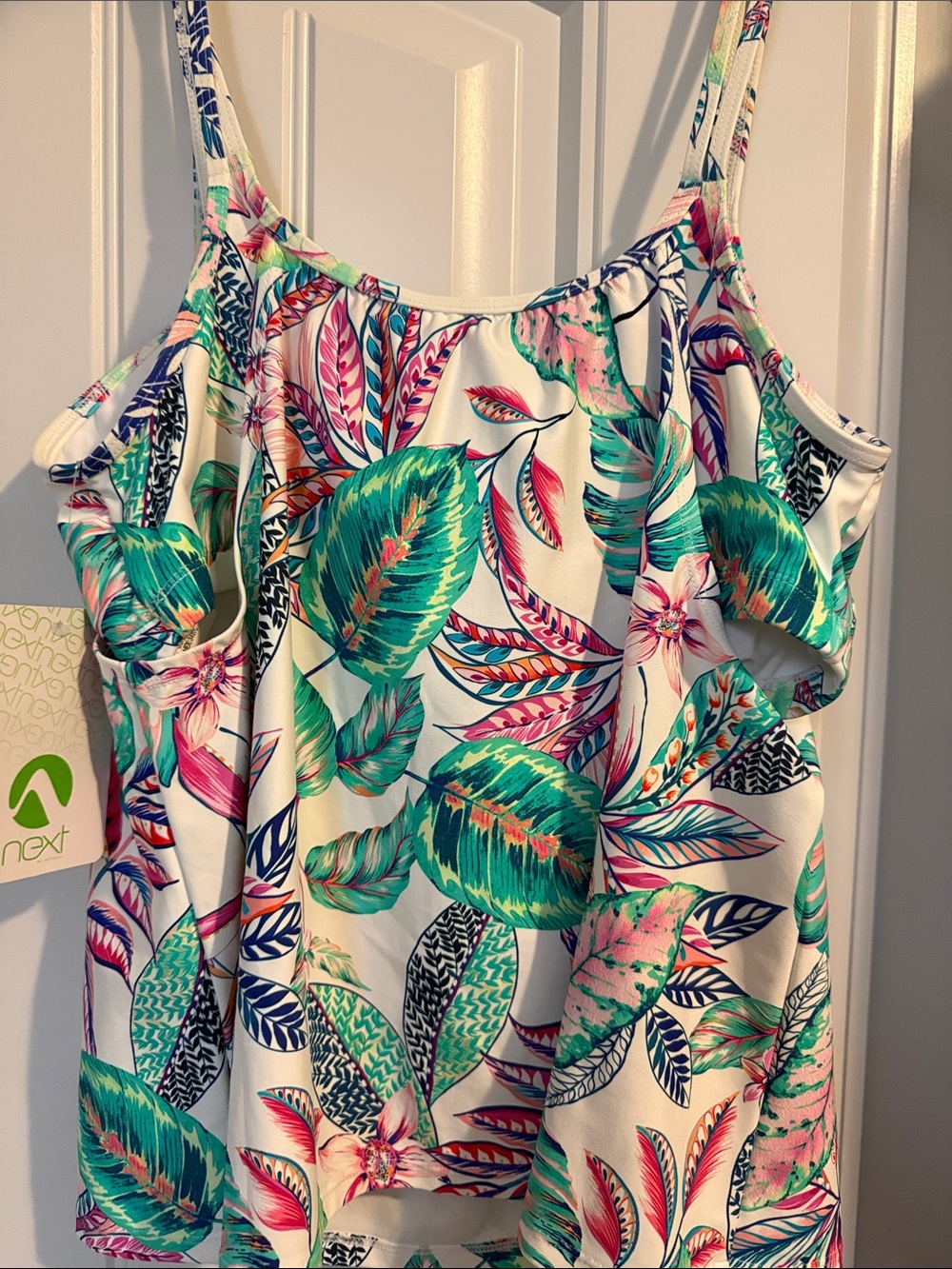 Next Floral Tankini Top 34B/C NWT Swimsuit Top Only - Picture 3 of 4